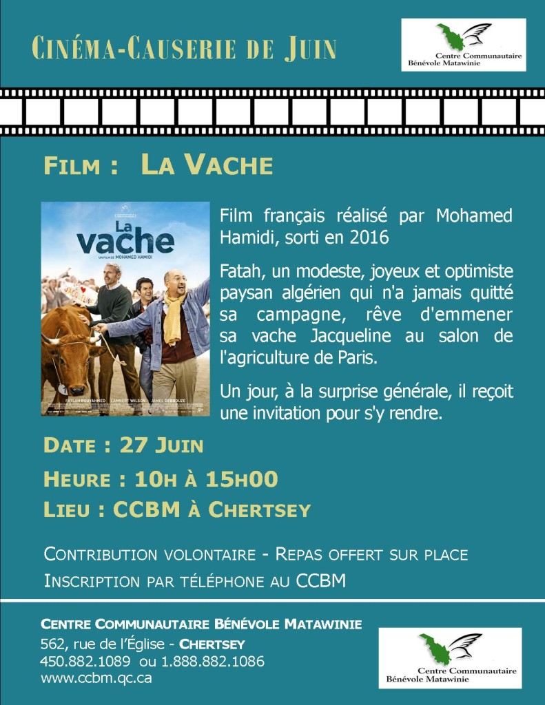 Invitation FILM LA VACHE Juin 2017